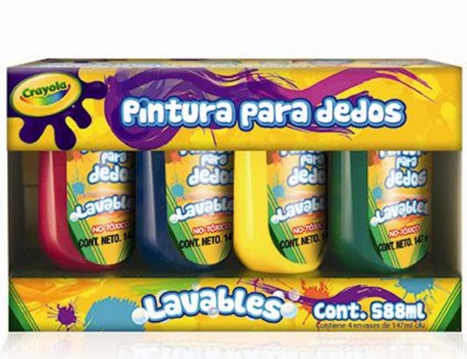 OMMO Pintura de dedos lavable para niños pequeños, 6 colores x 2.1 onzas  líquidas x 2.0 fl oz, pintura de dedos no tóxica para niños, suministros de